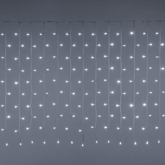 Tenda Luminosa Natalizia 300 LED Intermittenti – Luce Calda e Luce fredda - 3 Metri + 3 Metri di alimentazione – IP44 – 31V