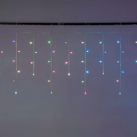 Tenda Luminosa Natalizia LED 300 Luci – 6 Metri con Stalattiti – IP44 Interno Esterno – 8 Giochi di Luce – Luce Calda, Fredda o Multicolor