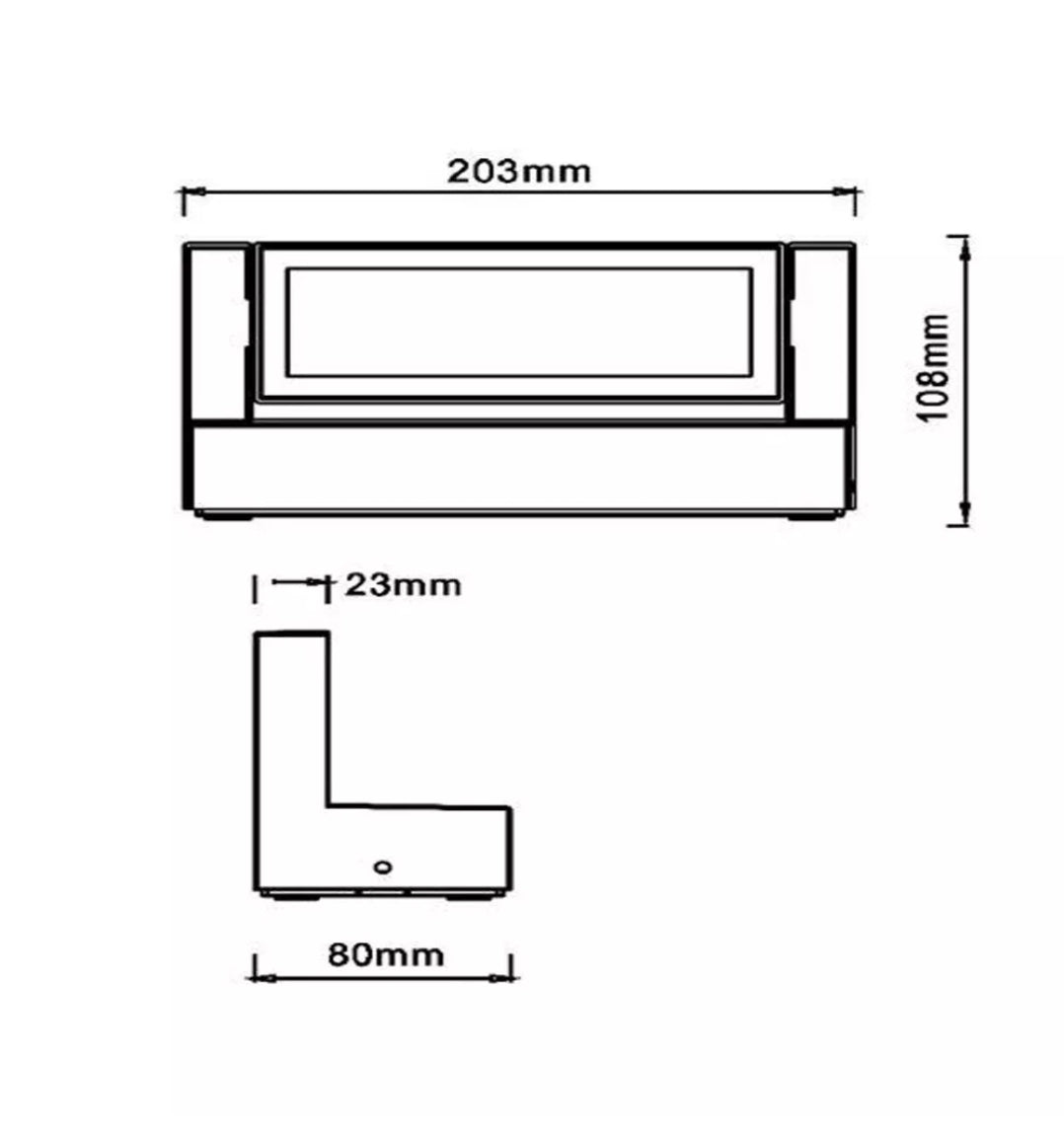 Applique Bianco a LED da Esterno 21W IP65, Lampada a Parete Orientabile, 1800 Lumen, Alluminio e Vetro, CCT switch Luce calda, fredda, naturale