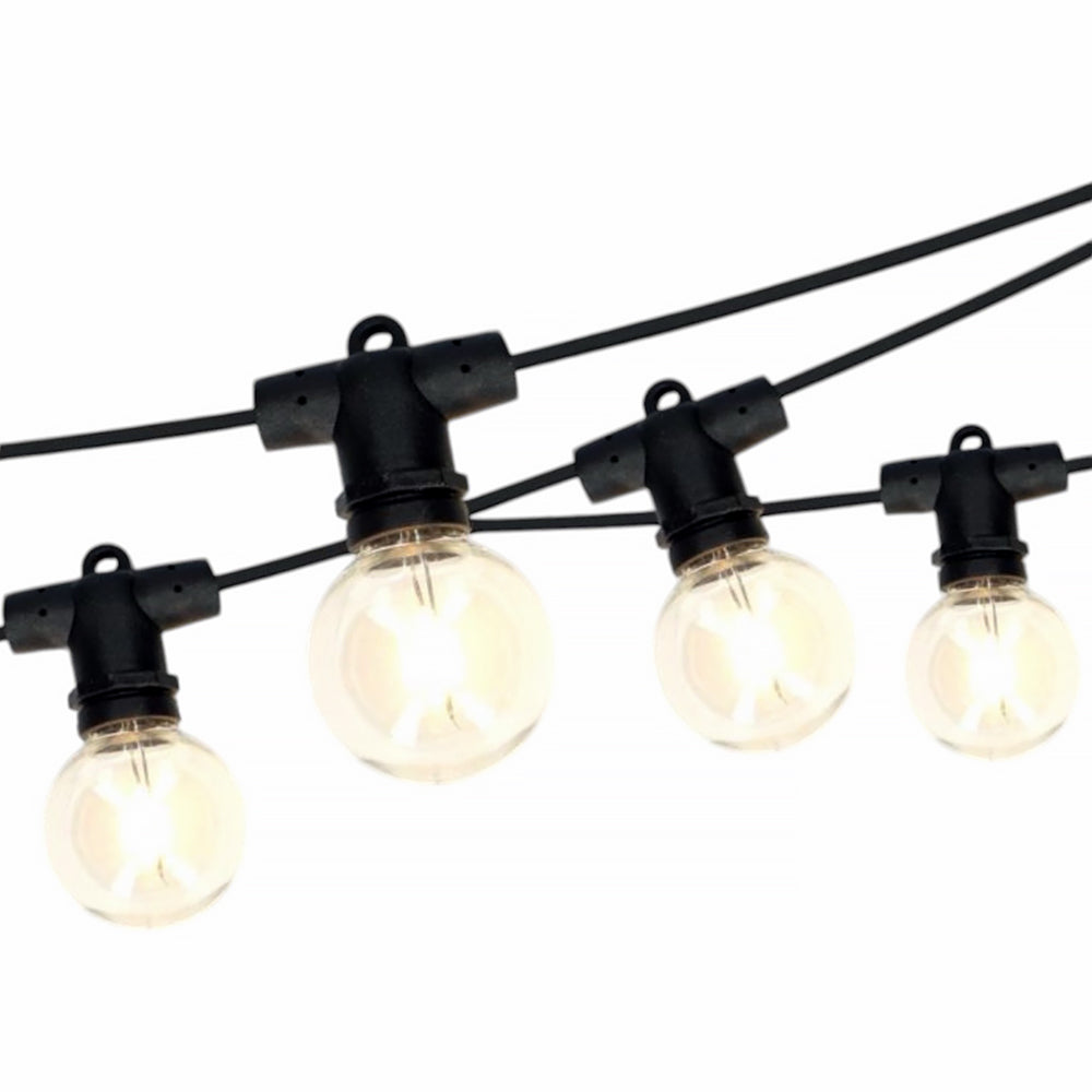 Catenaria di Luci da Esterno 10m, IP65, Luce calda, Attacco E12, 10 Portalampade con lampadine Prolungabile