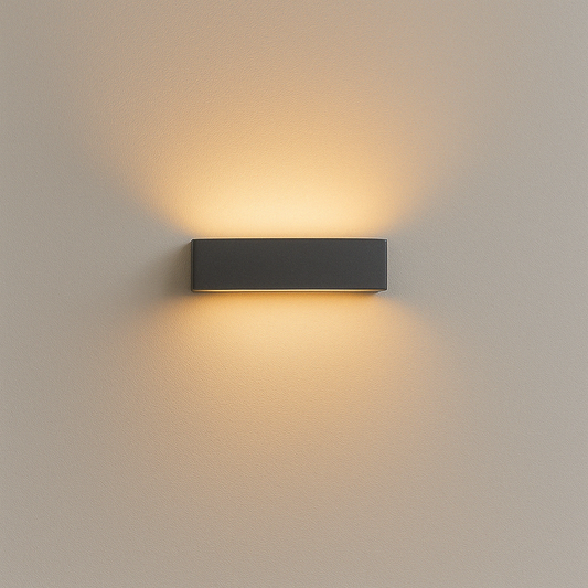 Applique grigio antracite a LED da Esterno IP65 Biemissione 14W con Selettore Colore, 1100 Lumen, Luce Calda Naturale Fredda, Alluminio, per Facciata