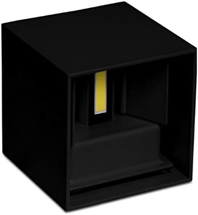 Applique LED cubo nera da parete 12W IP65 – Luce calda, naturale o fredda – Up & down per esterno (Copia)