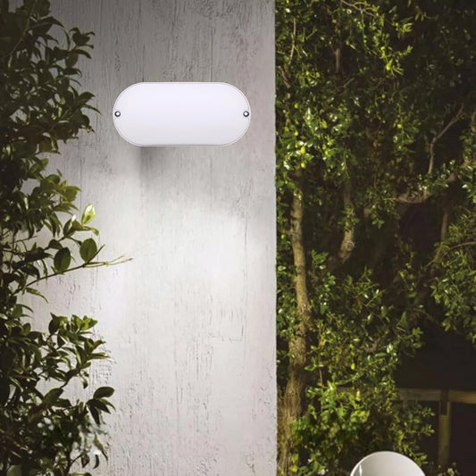 Applique LED da Parete 15W IP65 – Luce Calda 3000K, Naturale 4000K o Fredda 6000K – 1500 Lumen, Design Rettangolare Bianco per Esterni