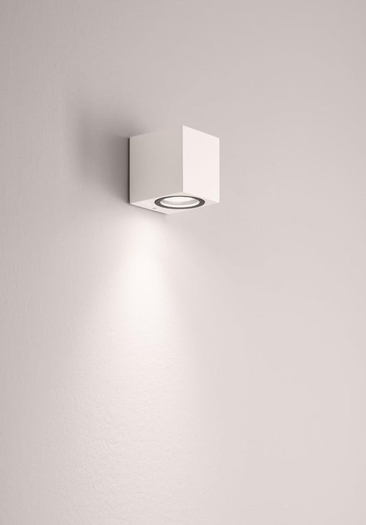 Applique da esterno ip65 lampada faretto a parete giardino moderno gu10 Cubo Bianco