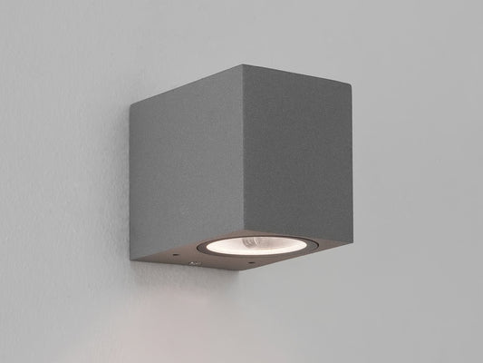 Applique da esterno ip65 lampada faretto a parete giardino moderno gu10 Cubo Grigio