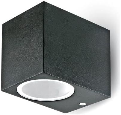 Applique da esterno ip65 lampada faretto a parete giardino moderno gu10 Cubo nero