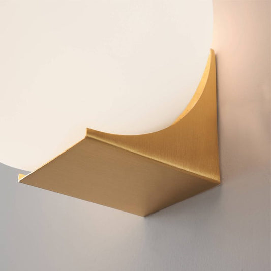 Applique Lampada da Parete con Sfera Bianca opaca Struttura in Metallo, Attacco G9, Design Moderno e Raffinato per Soggiorno, Camera da Letto e Corridoio