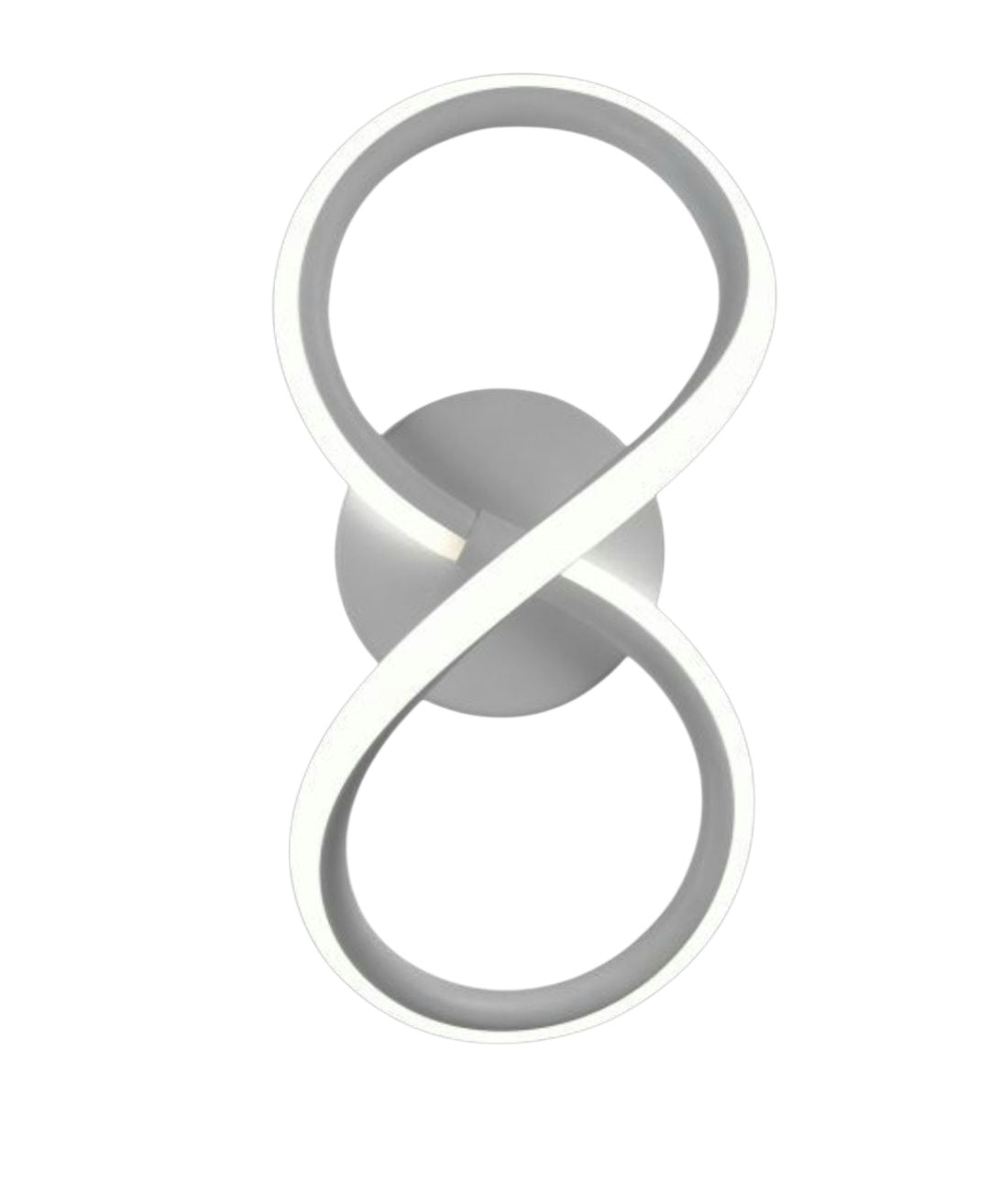 Applique LED da Parete 10W CCT con Switch – Luce Calda 3000K, Naturale 4000K e Fredda 6500K – 800 Lumen, Design Infinito Moderno da Interno, Bianco