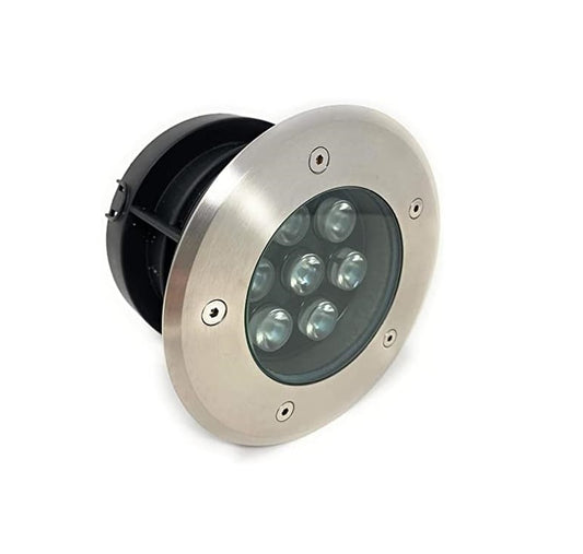 Faretto LED Calpestabile da Esterno 7W IP67 – Incasso a Terra con Controcassa – Luce Calda, Naturale o Fredda