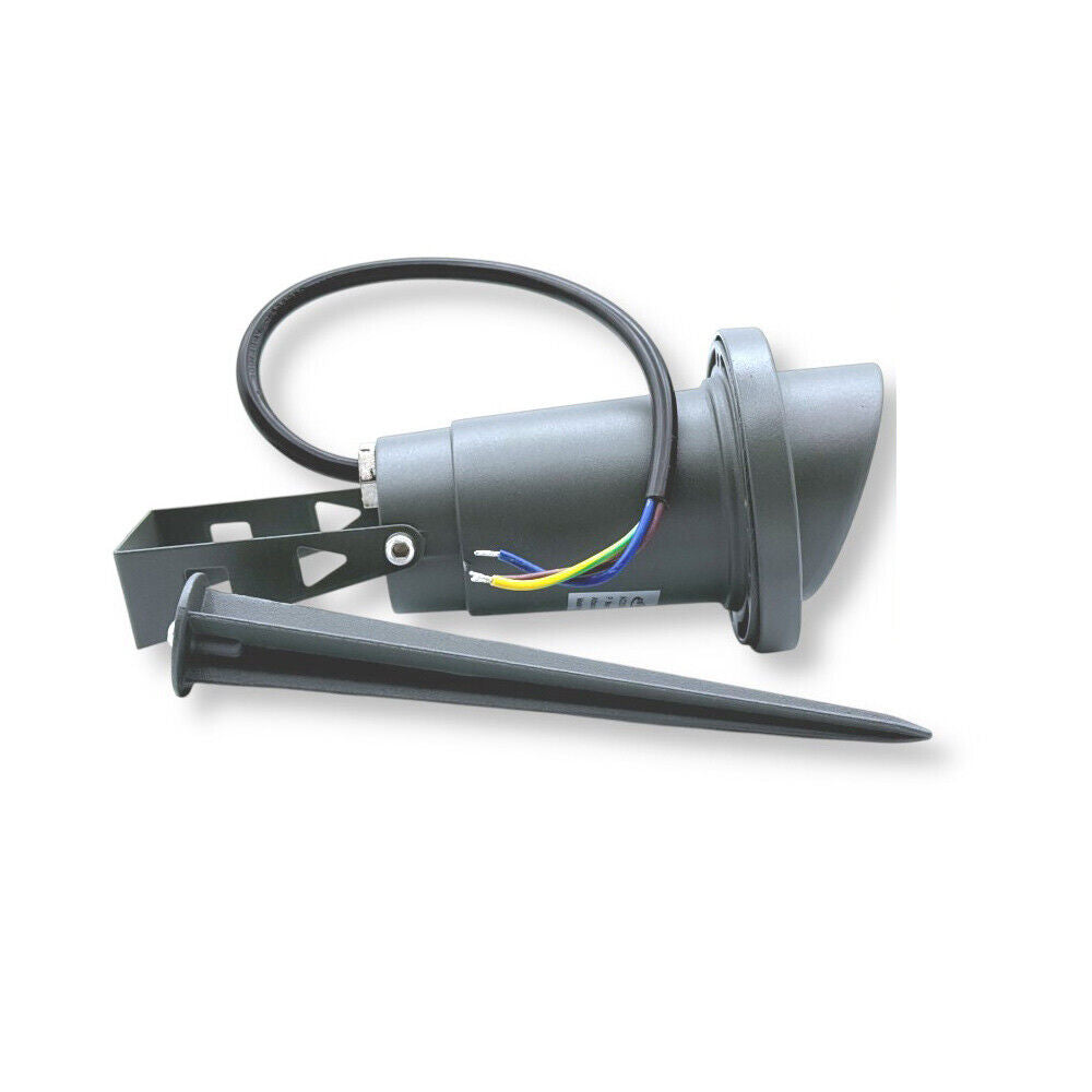 Faretto da Giardino con Picchetto, IP65, Attacco GU10, Alluminio Resistente, Max 35W, Installazione Esterna, Impermeabile Senza Lampadina