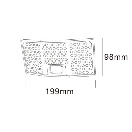 Faretto Solare LED Esterno 146 LED con Sensore Crepuscolare e Movimento, Luce Fredda 6500K, IP65, 460 Lumen, con Telecomando, con Pannello Separato, Cavo 5m
