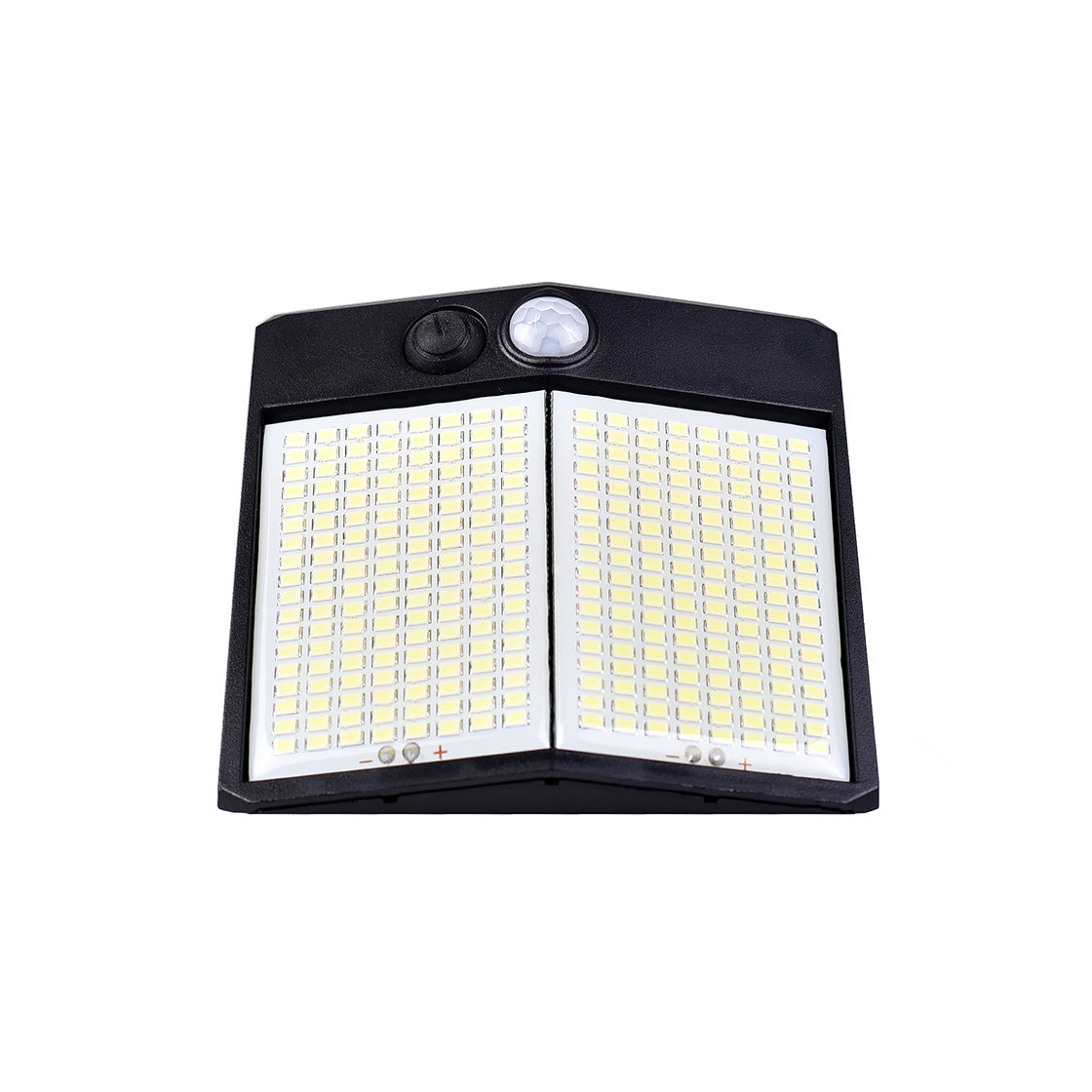 Faretto LED Solare da Esterno con Sensore di Movimento, 288 LED, Luce Fredda 6500K, IP65 Impermeabile, con Pannello Solare Separato e Cavo da 5m, Ricarica Solare Automatica