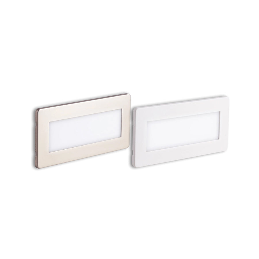 Faretto segnapassi da esterno Con Placchette intercambiabili lampada da muro IP65 LED 5W ad incasso per scatola 506, CCT 3 Tonalità selezionabile luce fredda Luce calda Luce Naturale