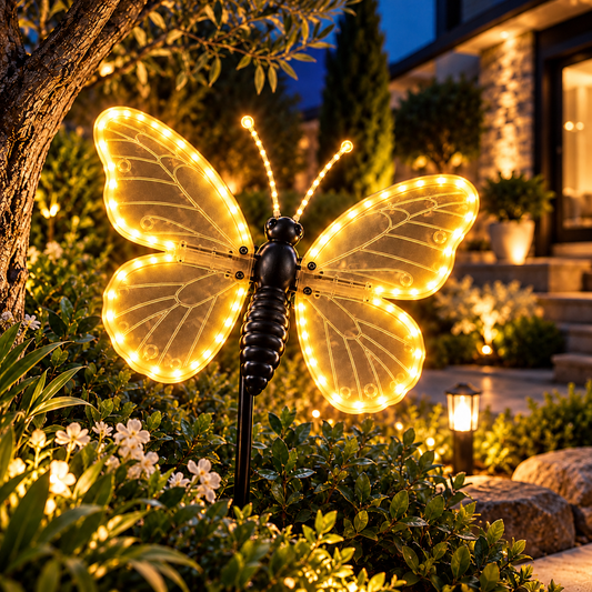 Farfalla LED Natalizia Luce Calda 40 cm con Ali Motorizzate – 204 LED – IP44