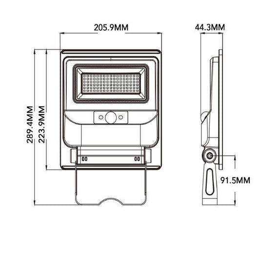 Faro con Pannello Solare da Esterno 50W con Sensore Crepuscolare e di Movimento, LED 500 Lumen IP65 con Telecomando, Luce Fredda 6500K, per Giardino, Parete, Cortile