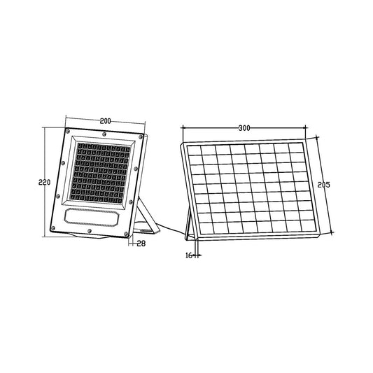 Faretto Con Pannello Solare Faro da Esterno IP66, CCT Luce Calda Naturale Fredda Selezionabile con Telecomando