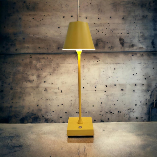 Lampada led da tavolo touch con batteria ricaricabile usb con 3 tonalità di colore dimmerabile Gialla