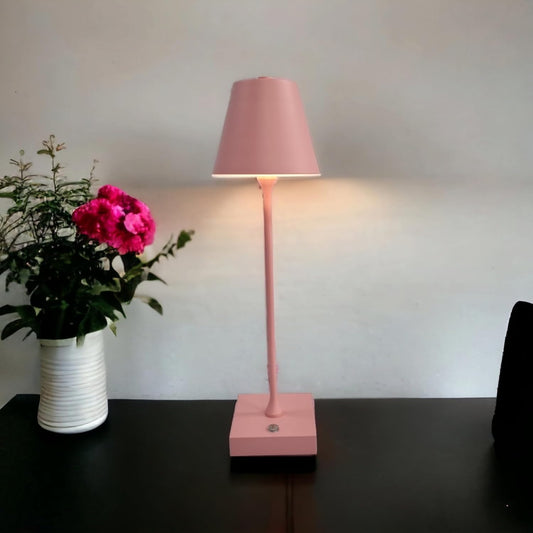 Lampada led da tavolo touch con batteria ricaricabile usb con 3 tonalità di colore dimmerabile Rosa