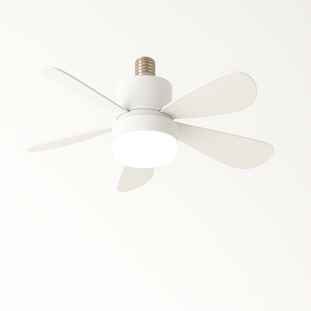 Lampadina LED E27 con Ventilatore e Telecomando 19W + 9W, Dimmerabile, 3 Temperature Colore 3000K 4000K 6500K, 1000 Lumen, Attacco E27