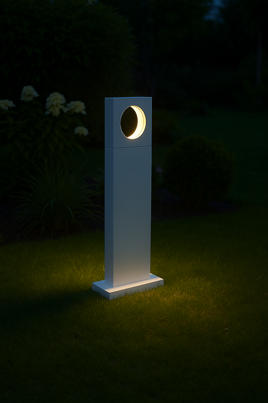 Lampione LED da Giardino 12W IP65 – Nero, Bianco o Grigio con Luce Calda, Naturale o Fredda