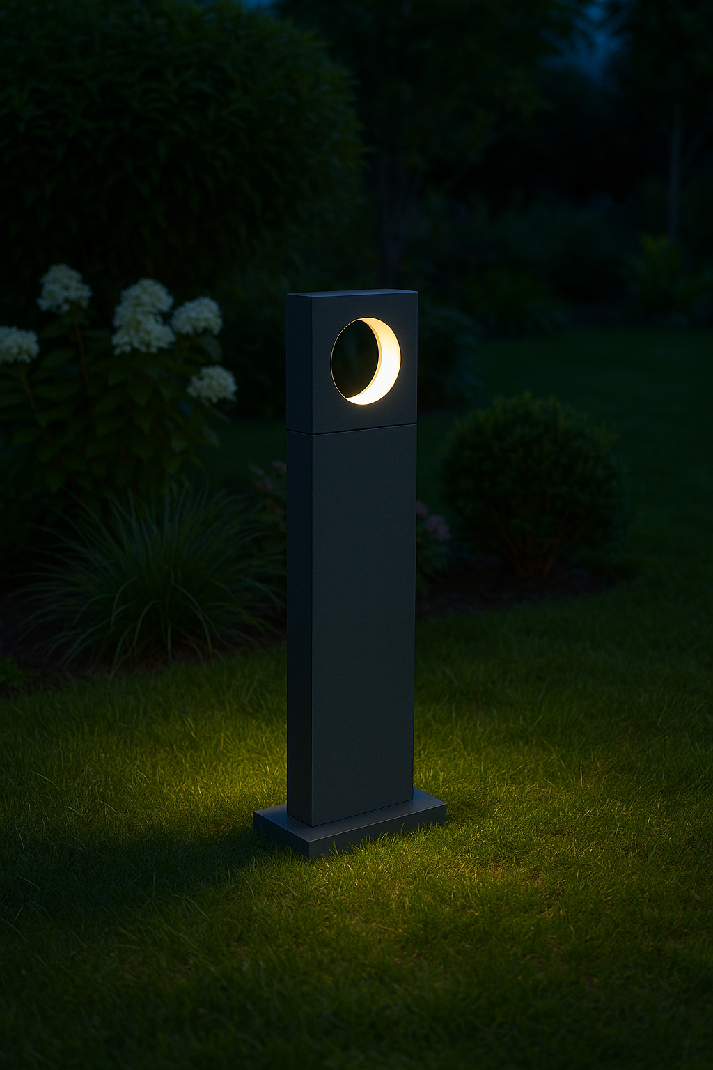 Lampione LED da Giardino 12W IP65 – Nero, Bianco o Grigio con Luce Calda, Naturale o Fredda