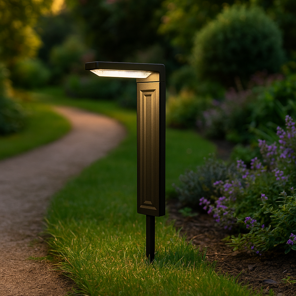 Lampioncino Lampione Paletto LED con Pannello Solare e picchetto da Giardino 6W CCT Luce calda, Luce fredda, Luce Naturale, IP65, 200 lumen