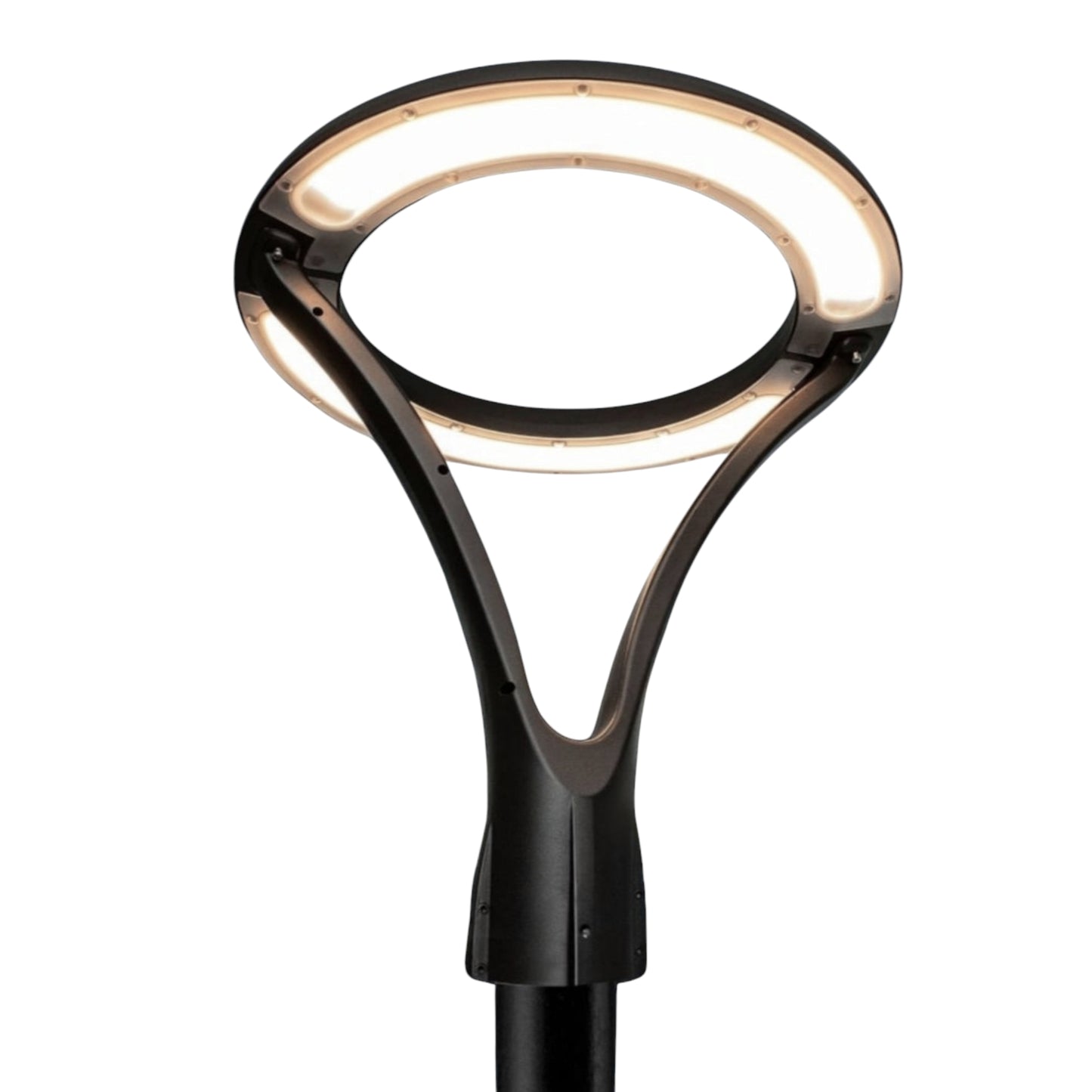 Lampione stradale a LED 100W IP65 per Esterno, 9300 Lumen, Design Circolare, cerchio Luminoso