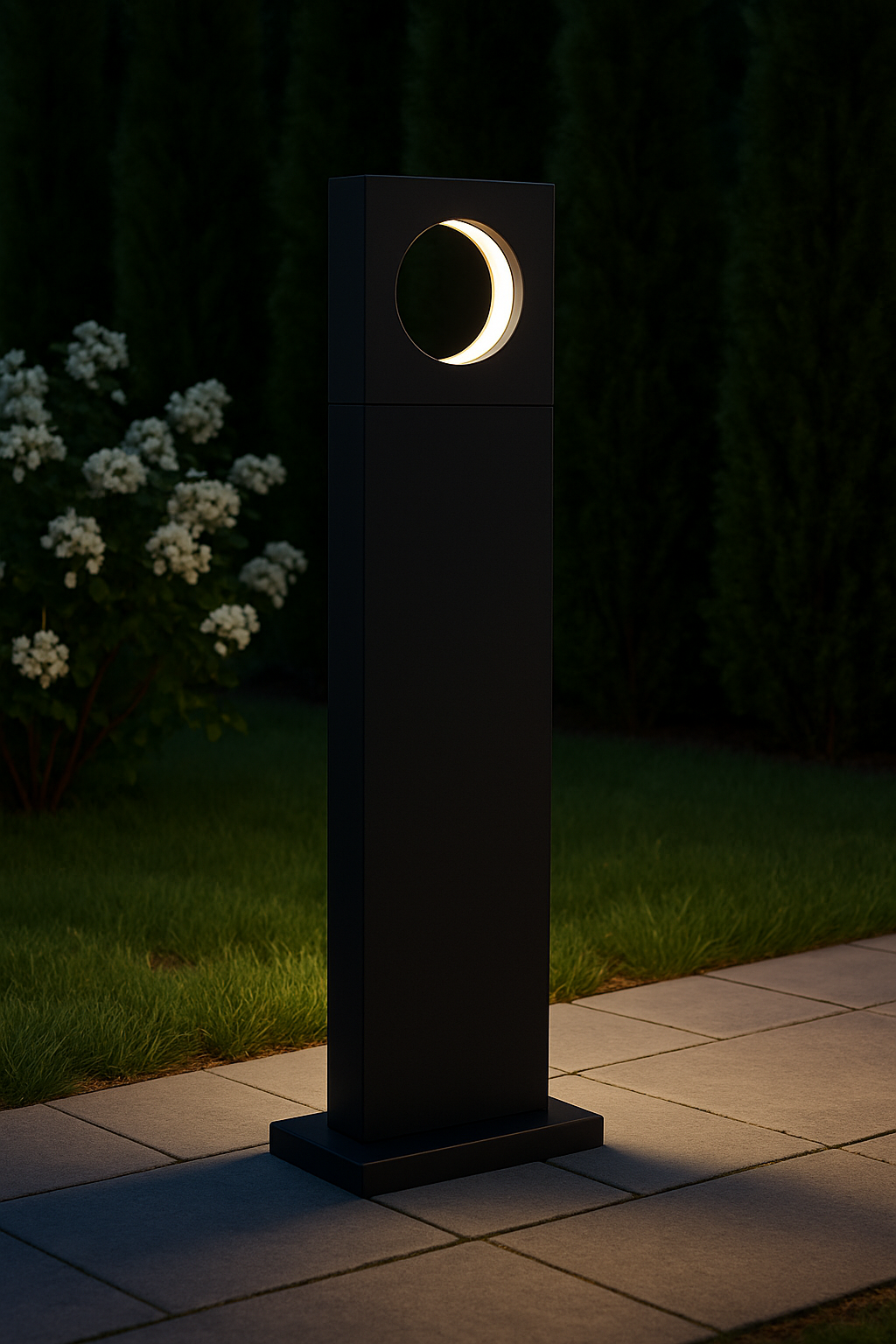 Lampione LED da Giardino 12W IP65 – Nero, Bianco o Grigio con Luce Calda, Naturale o Fredda