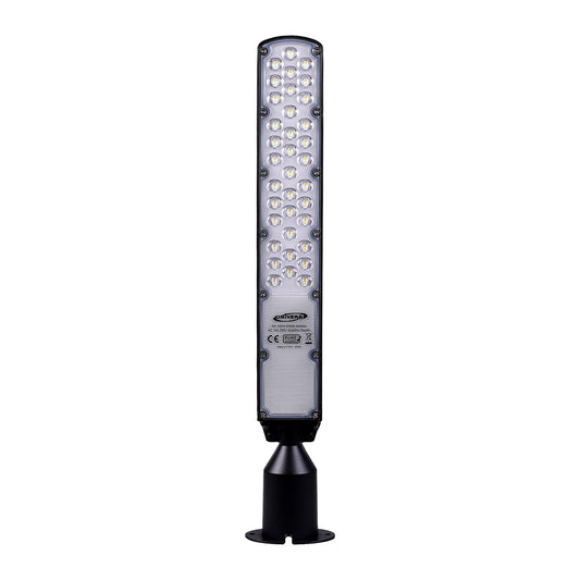 Lampione Stradale LED 100W Ultra Slim, 8400 Lumen, Luce fredda 6500K, Impermeabile IP65, Alluminio, Inclinazione Regolabile