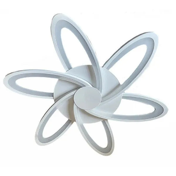 Plafoniera LED Soffitto 59W Design Artistico, 4720 Lumen, Luce Calda, Fredda, Naturale, Fascio 300°, Alluminio Bianco e ABS, Moderna per Salotto e Camera
