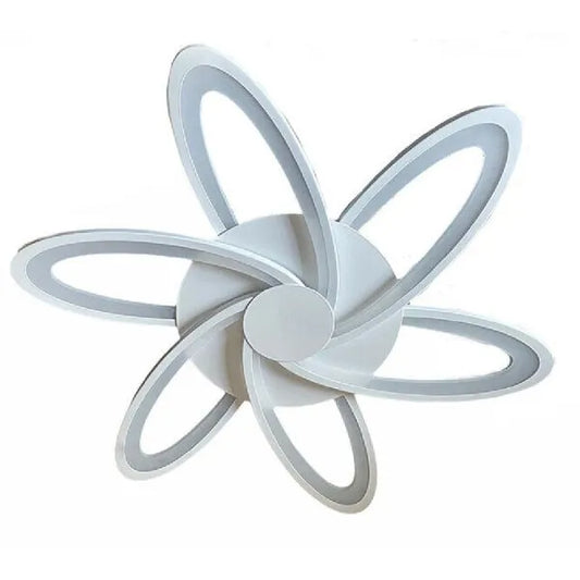 Plafoniera LED Soffitto 59W Design Artistico, 4720 Lumen, Luce Calda, Fredda, Naturale, Fascio 300°, Alluminio Bianco e ABS, Moderna per Salotto e Camera