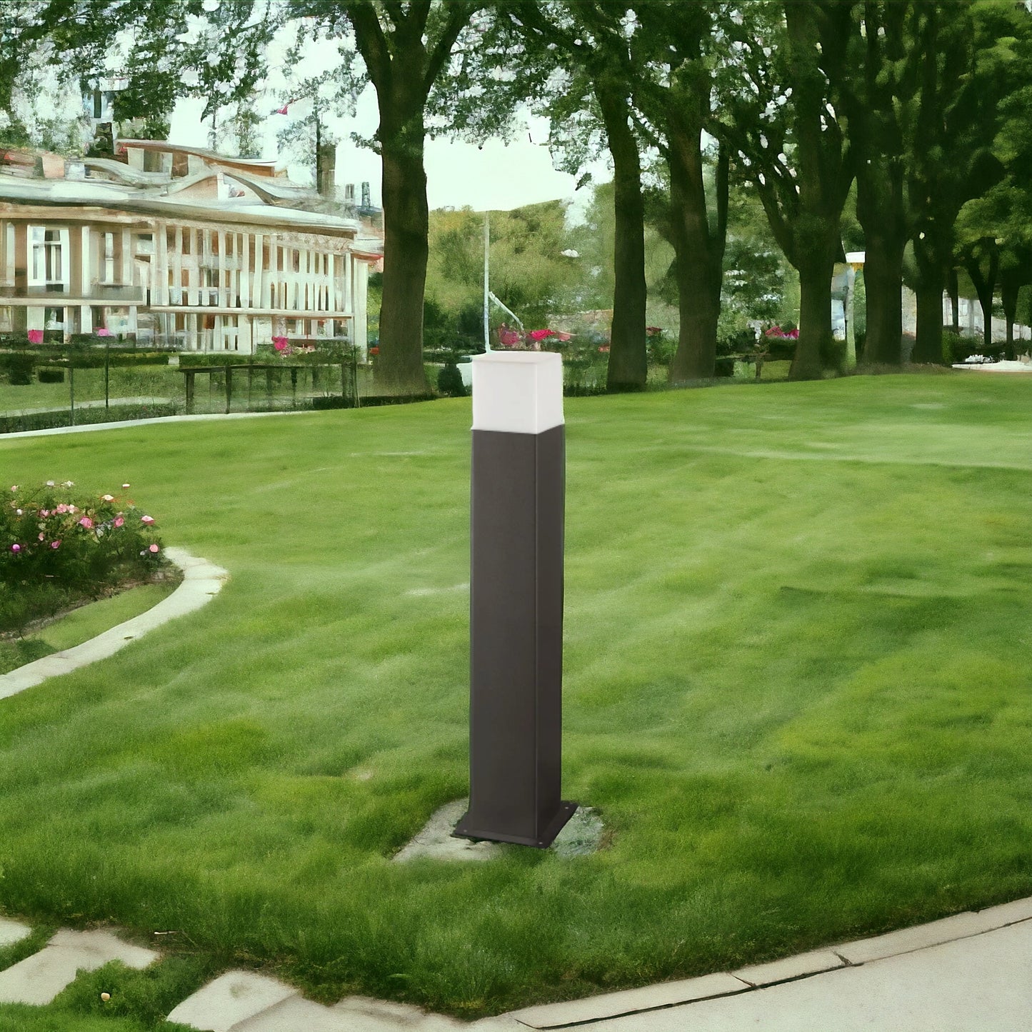Luci da giardino a palo Design Moderno IP44 Lampione per lampadine a led max 12W non incluse Ideali per Illuminare Vialetti e Percorsi Pedonali Esterni