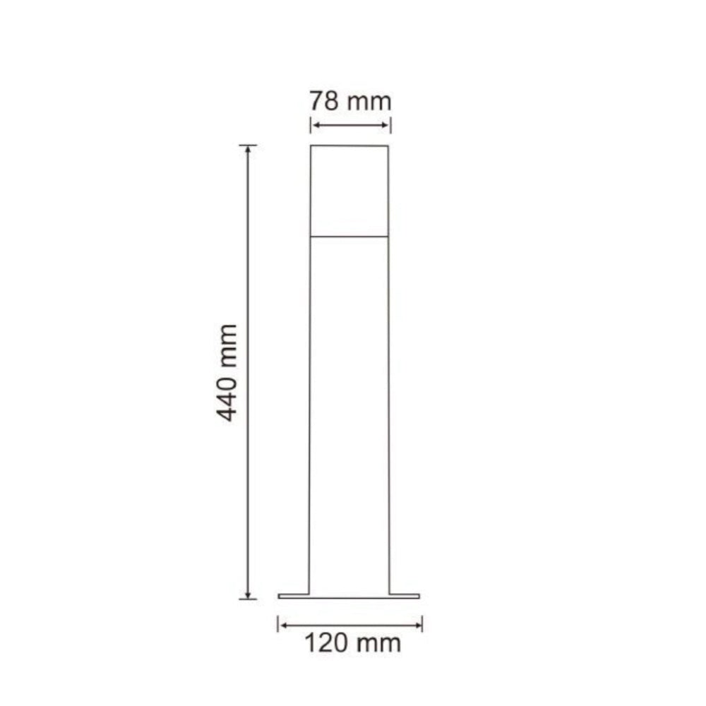 Luci da giardino a palo Design Moderno IP44 Lampione per lampadine a led max 12W non incluse Ideali per Illuminare Vialetti e Percorsi Pedonali Esterni