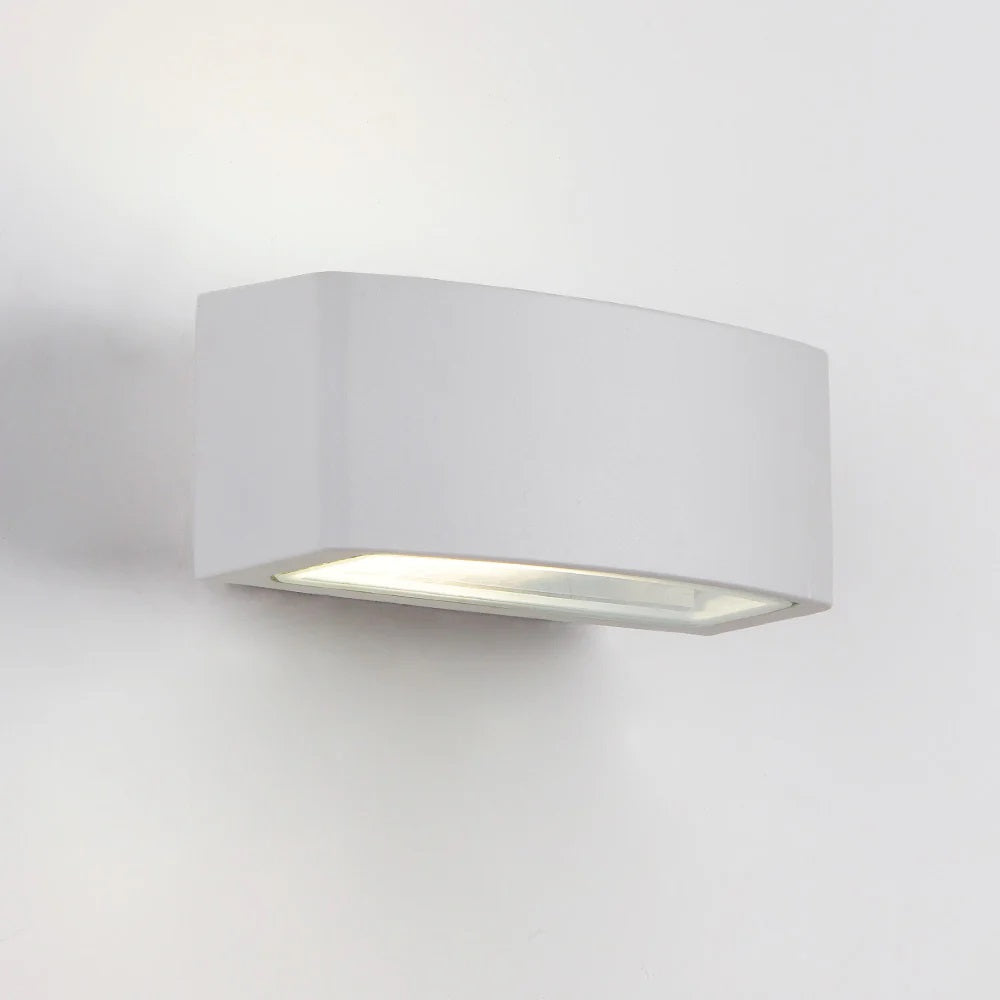 Applique da Esterno Biemissione IP65 E27 60W – Lampada da Parete Rettangolare in Alluminio Bianco, Nero o Grigio per Giardino, Terrazza, Facciate