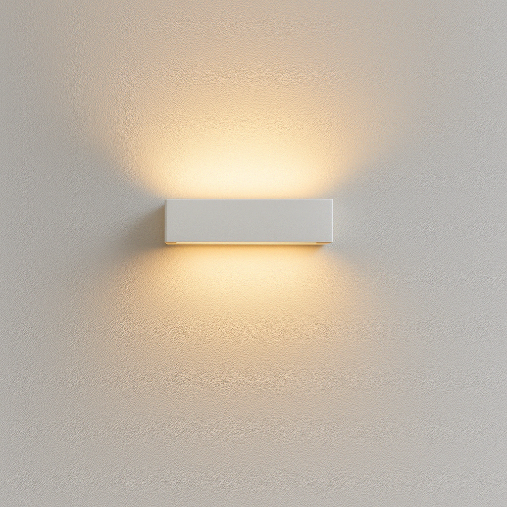 Applique Bianco a LED da Esterno IP65 Biemissione 14W con Selettore Colore, 1100 Lumen, Luce Calda Naturale Fredda, Alluminio, per Facciata