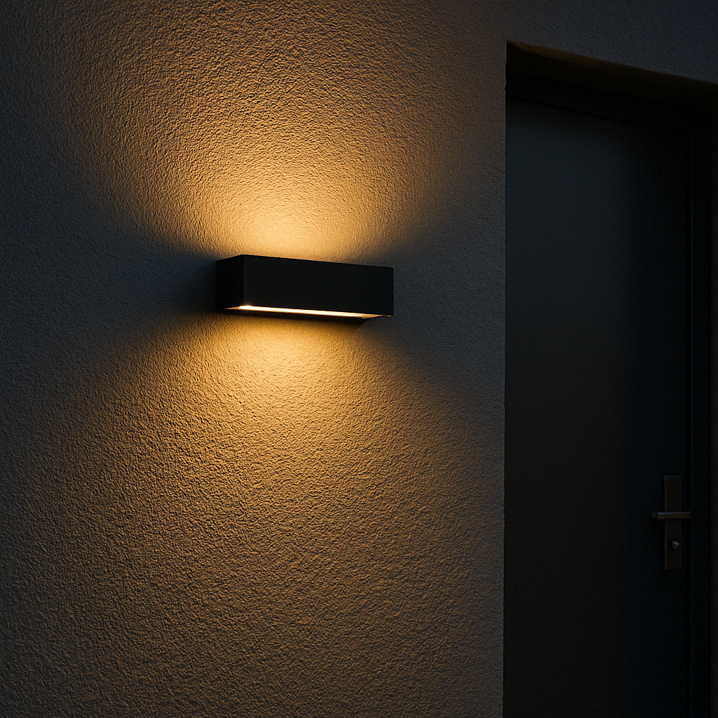 Applique grigio antracite a LED da Esterno IP65 Biemissione 14W con Selettore Colore, 1100 Lumen, Luce Calda Naturale Fredda, Alluminio, per Facciata