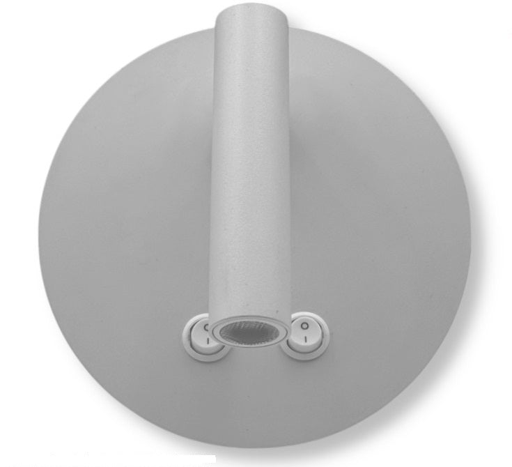 Applique LED da Parete con Doppia Illuminazione – Nero o Bianco, 8W, Faretto Orientabile + Luce Diffusa, Design Moderno