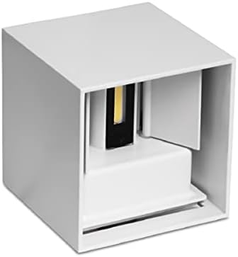 Applique LED cubo bianca da parete 12W IP65 – Luce calda, naturale o fredda – Up & down per esterno