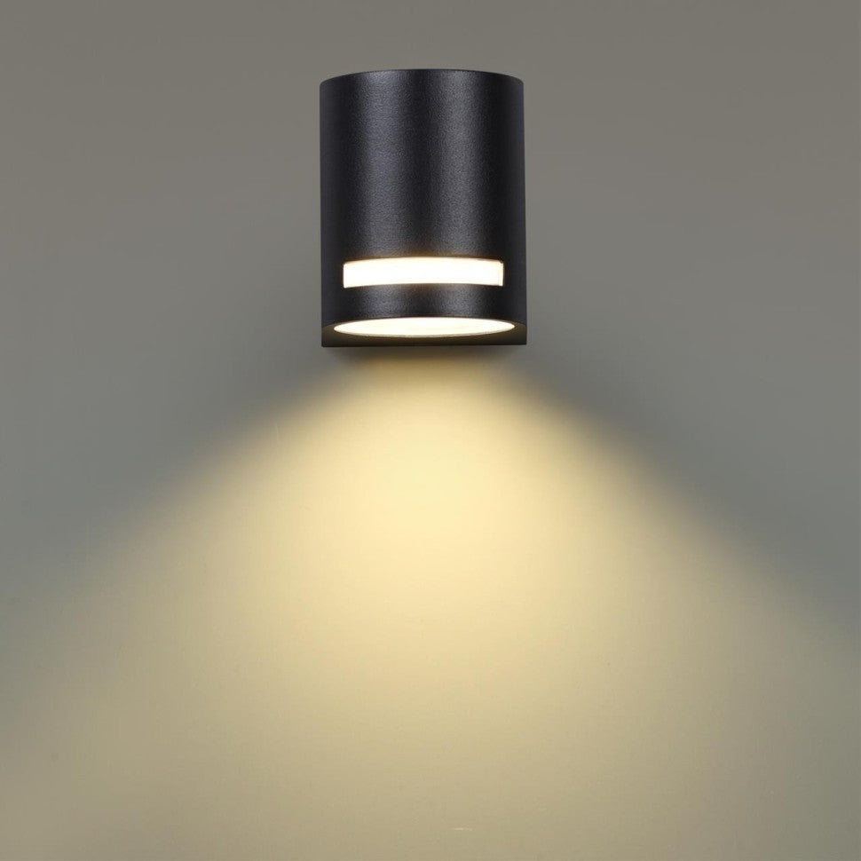 Applique nero da esterno a muro ip54 lampada a parete moderno gu10 monoemissione