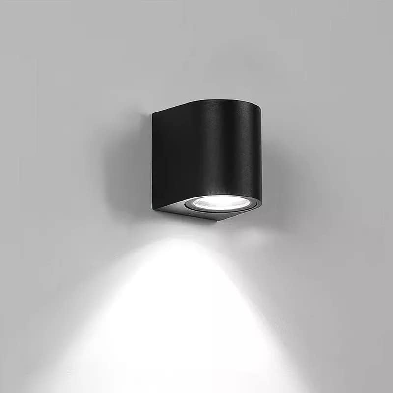 Applique da esterno a parete IP65 per giardino e balcone con attacco GU10 orientabile up/down in acciaio nero