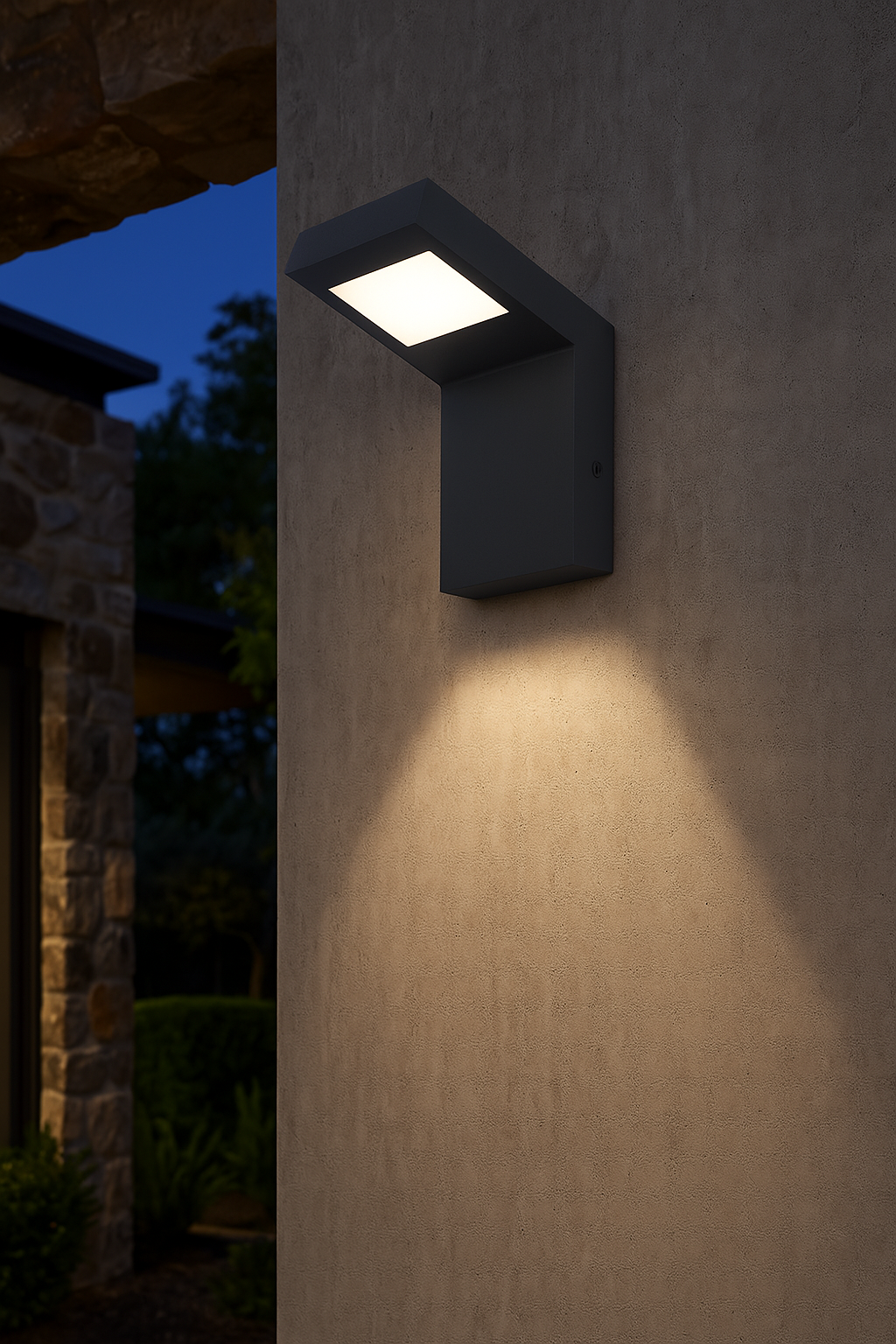 Applique Grigio a LED, lampada da Esterno, 10W 720lm IP54 in Alluminio, Fascio luminoso 110°, Illuminazione da Parete Luce Naturale 4000K