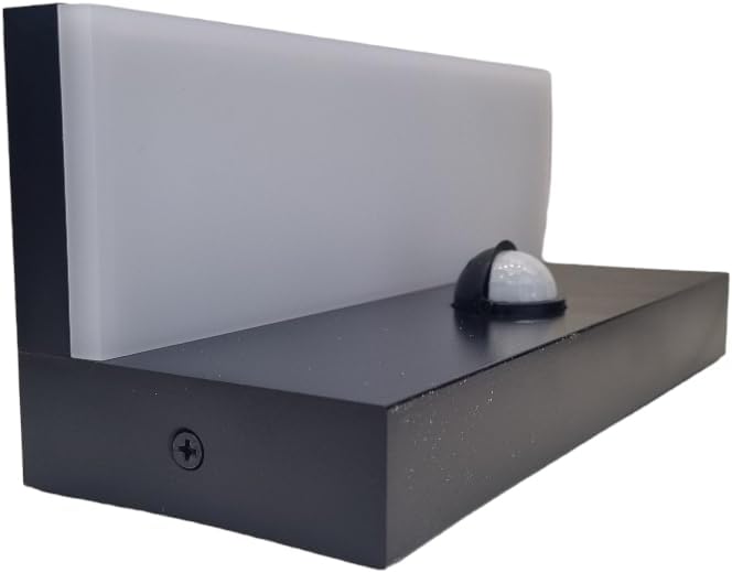 Applique LED da Esterno con Sensore PIR – 10W IP54 – Luce Fredda, Naturale o Calda – Design Moderno da Parete