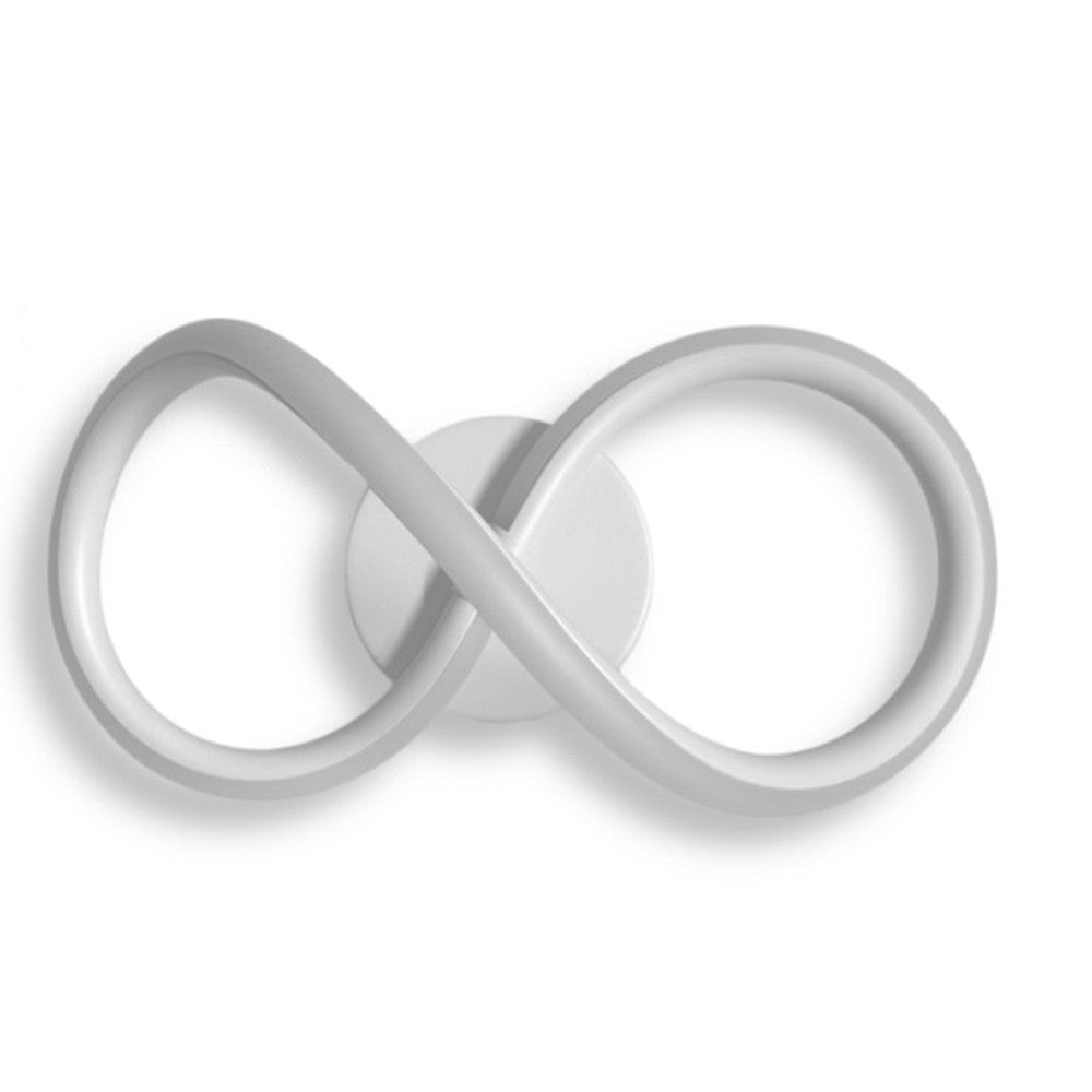 Applique LED da Parete 10W CCT con Switch – Luce Calda 3000K, Naturale 4000K e Fredda 6500K – 800 Lumen, Design Infinito Moderno da Interno, Bianco