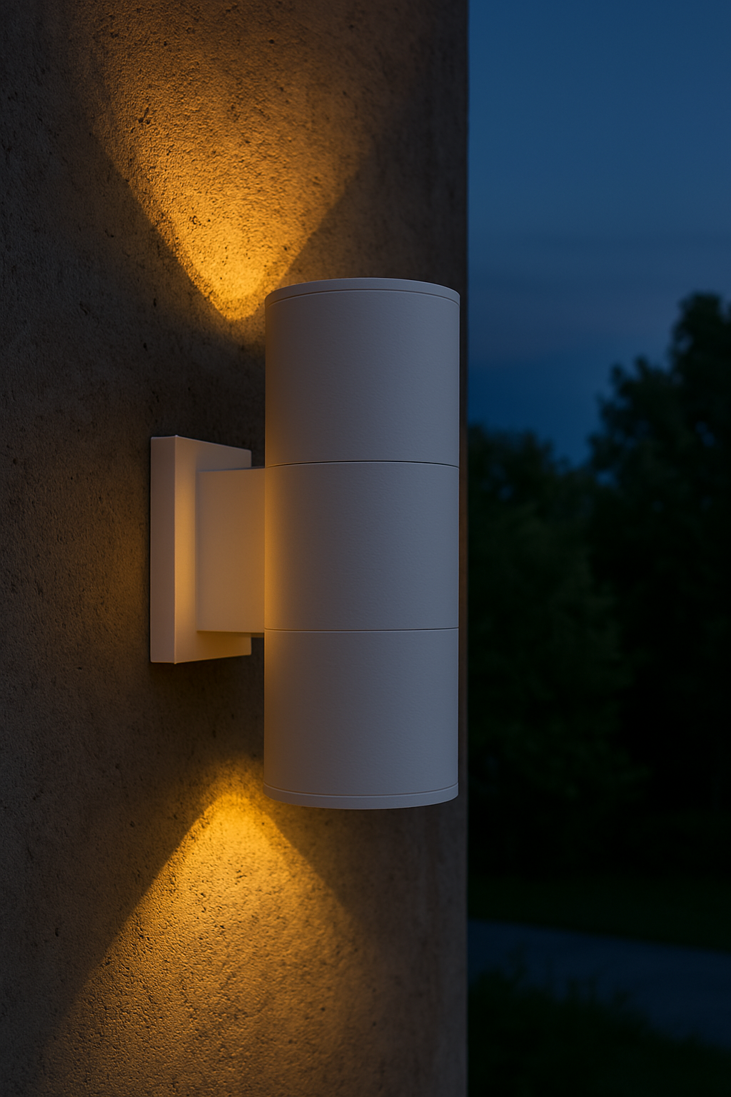Applique da Esterno IP65 in Alluminio per Lampadina GU10 (non incluse) – Doppio Fascio di Luce Up & Down – Design Moderno da Parete per Giardino, Terrazzo, Balcone