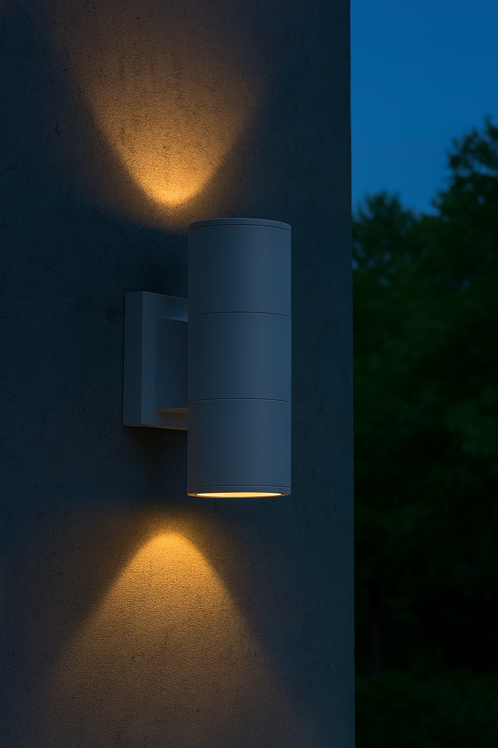 Applique da Esterno IP65 in Alluminio per Lampadina GU10 (non incluse) – Doppio Fascio di Luce Up & Down – Design Moderno da Parete per Giardino, Terrazzo, Balcone