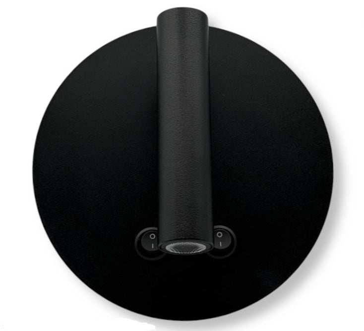 Applique LED da Parete con Doppia Illuminazione – Nero o Bianco, 8W, Faretto Orientabile + Luce Diffusa, Design Moderno