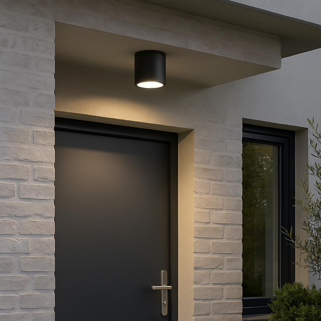 Faretto da Soffitto da Esterno IP54 in Alluminio, Attacco GU10, per Lampadina LED 10W Max, Design Moderno, Impermeabile