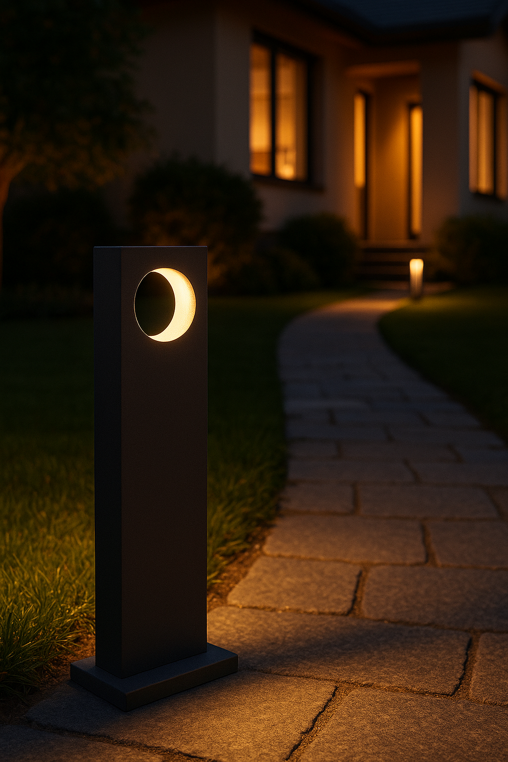 Lampione LED da Giardino 12W IP65 – Nero, Bianco o Grigio con Luce Calda, Naturale o Fredda