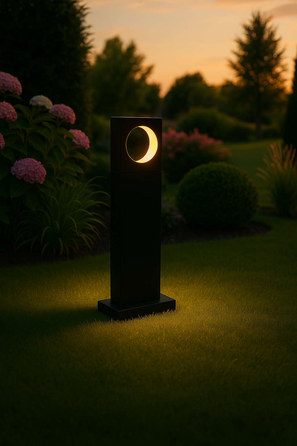 Lampione LED da Giardino 12W IP65 – Nero, Bianco o Grigio con Luce Calda, Naturale o Fredda