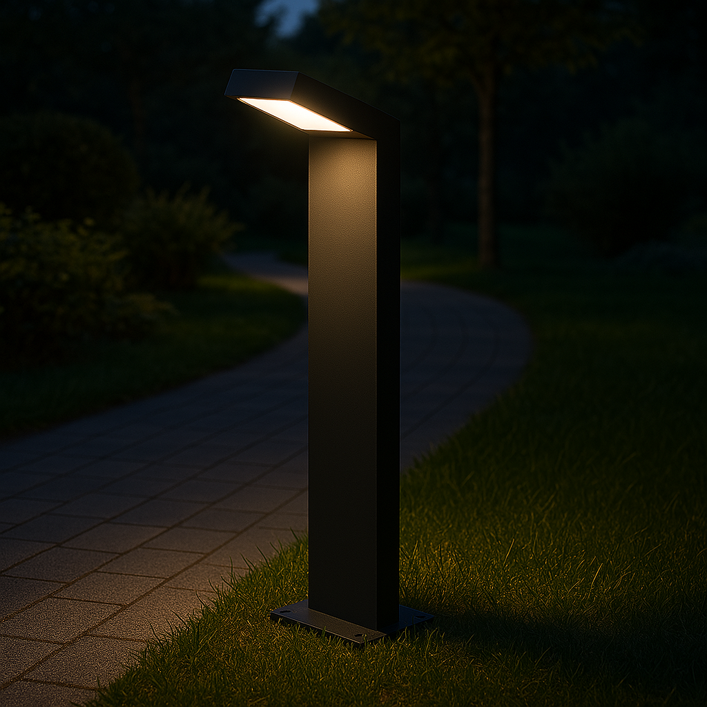 Lampione LED da Giardino 10W 720LM IP54 Paletto Esterno Moderno in Alluminio,Grigio Luce Naturale 4000K